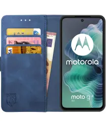 Rosso Element Motorola Moto G35 Hoesje Book Case Wallet Blauw