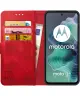 Rosso Element Motorola Moto G35 Hoesje Book Case Wallet Rood