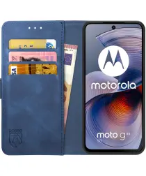 Rosso Element Motorola Moto G55 Hoesje Book Case Wallet Blauw