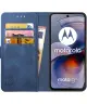 Rosso Element Motorola Moto G55 Hoesje Book Case Wallet Blauw