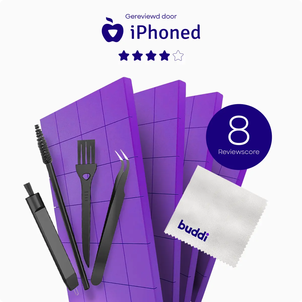 Buddi Professionele Schoonmaakset voor Smartphones, Tablets en AirPods afbeelding 8