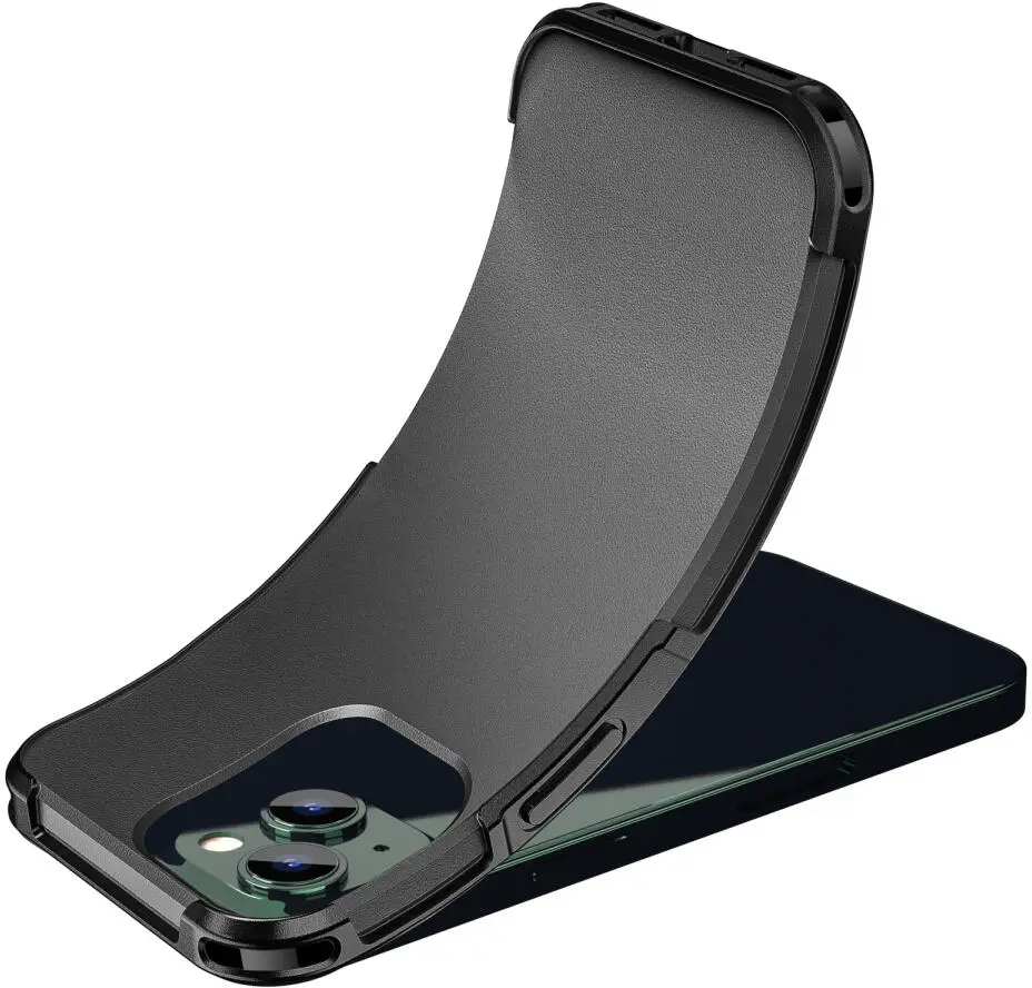 Apple iPhone 14 Hoesje Dual-Layer Hybride Back Cover met MagSafe Zwart afbeelding 8