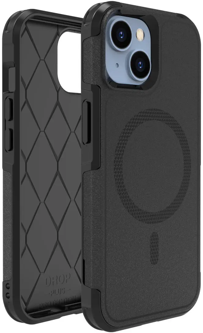 Apple iPhone 15 Hoesje Dual-Layer Hybride Back Cover met MagSafe Zwart afbeelding 8