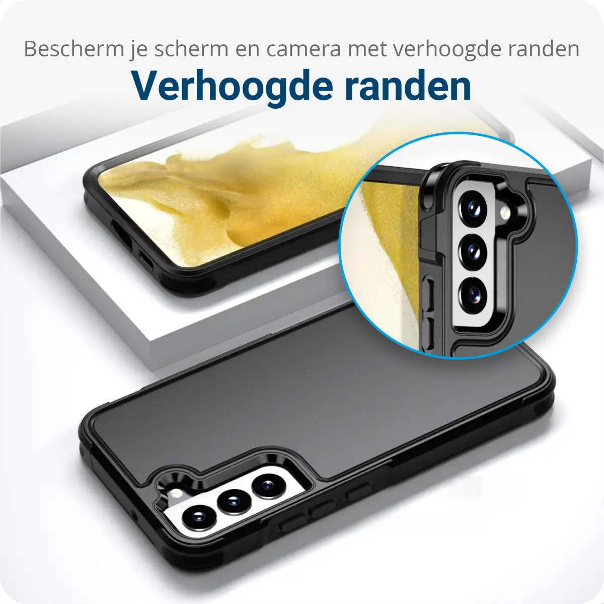Samsung Galaxy S22 Plus Hoesje Dual-Layer Hybride Back Cover met MagSafe Zwart afbeelding 5