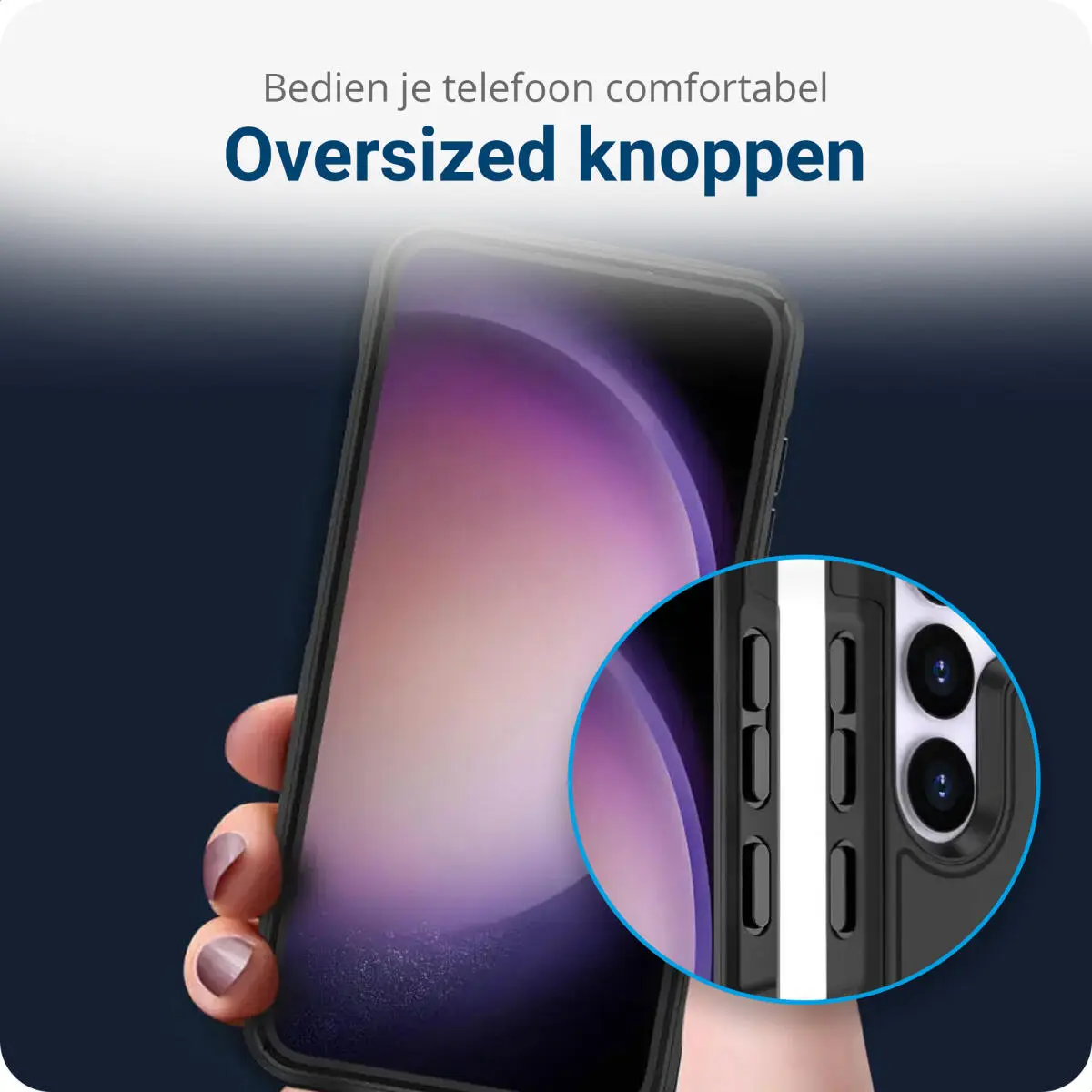Samsung Galaxy S24 Plus Hoesje Dual-Layer Hybride Back Cover met MagSafe Zwart afbeelding 3