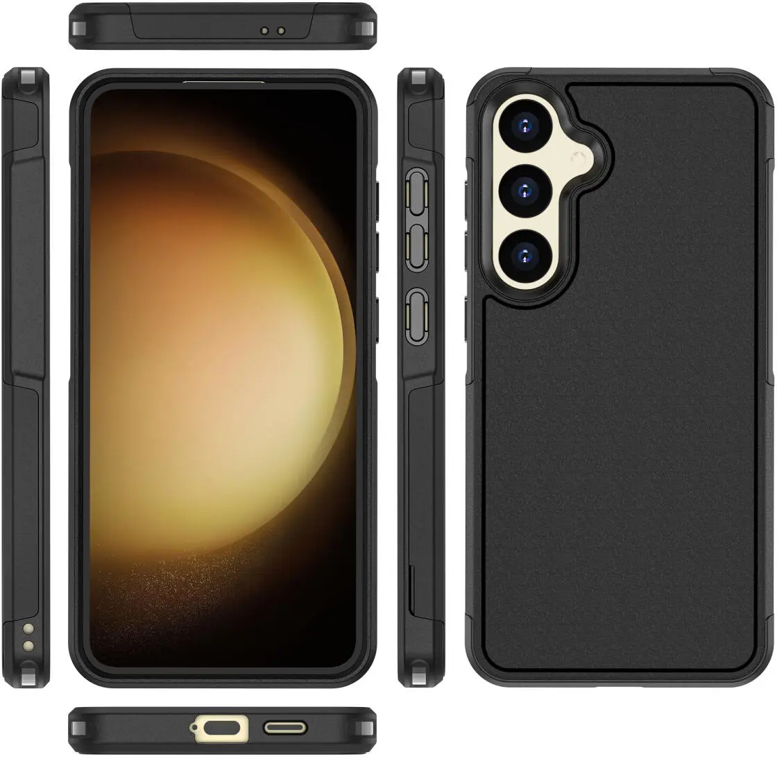 Samsung Galaxy S24 Plus Hoesje Dual-Layer Hybride Back Cover met MagSafe Zwart afbeelding 8