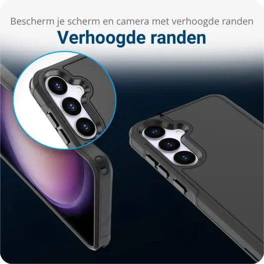 Samsung Galaxy S24 Plus Hoesje Dual-Layer Hybride Back Cover met MagSafe Zwart afbeelding 4