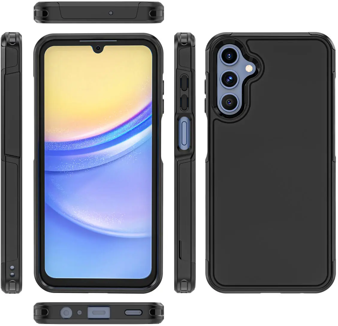 Samsung Galaxy A15 Hoesje Dual-Layer Hybride Back Cover met MagSafe Zwart afbeelding 9