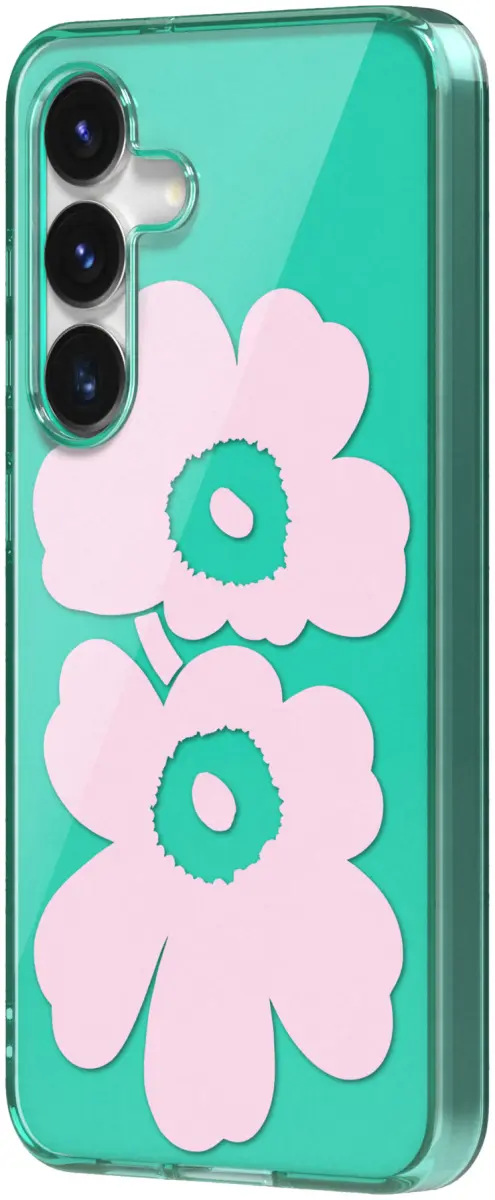 Origineel Samsung Galaxy S25 Hoesje Unikko Hybrid Case Groen/Roze afbeelding 1