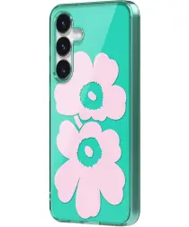 Origineel Samsung Galaxy S25 Plus Hoesje Unikko Hybrid Case Groen/Roze