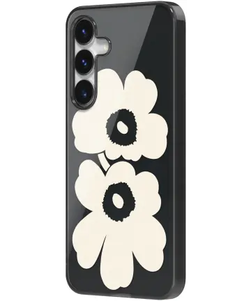 Origineel Samsung Galaxy S25 Plus Hoesje Unikko Hybrid Case Zwart/Cream Hoesjes