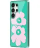 Origineel Samsung Galaxy S25 Ultra Hoesje Unikko Hybrid Case Groen/Roze