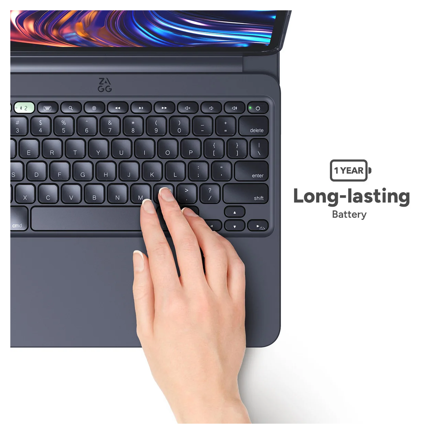 ZAGG Pro Keys 2 iPad Pro 11 (2024/2025) Toetsenbord Hoes Book Case QWERTZ Zwart afbeelding 6