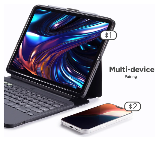 ZAGG Pro Keys 2 iPad Pro 11 (2024/2025) Toetsenbord Hoes Book Case QWERTZ Zwart afbeelding 4