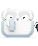 Dux Ducis PECP Apple AirPods Pro 1 / 2 Hoesje met Aluminum Haak Wit Blauw