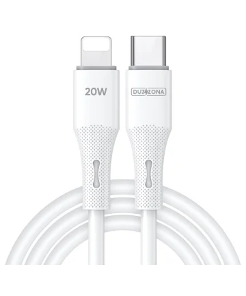 Duzzona A10 20W USB-C naar Lightning Kabel Power Delivery 1M Wit Kabels