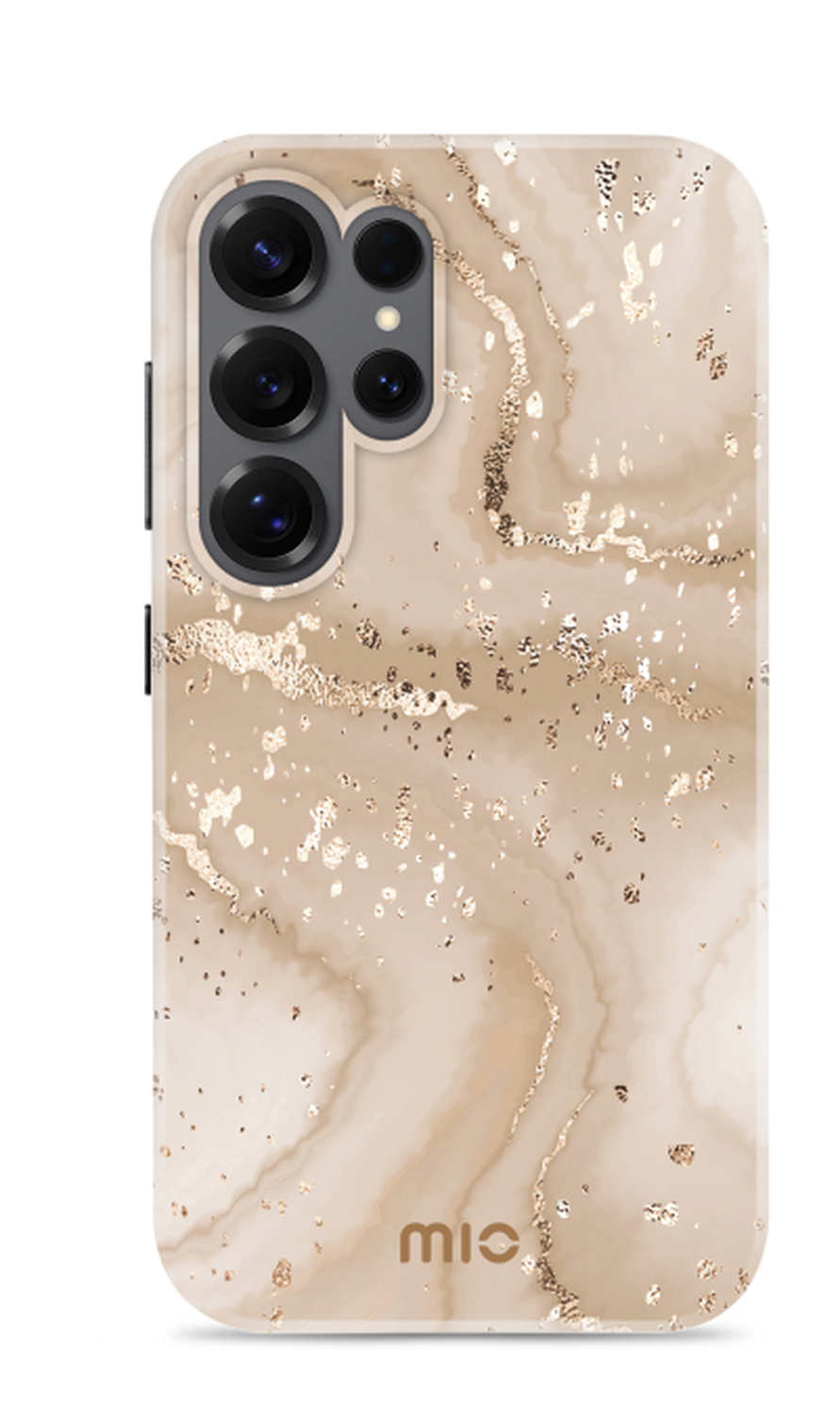 MIO MagSafe / Qi2 Samsung Galaxy S25 Ultra Hoesje Back Cover Gold Marble afbeelding 1