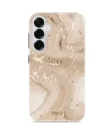 MIO MagSafe / Qi2 Samsung Galaxy S25 Plus Hoesje Back Cover Gold Marble afbeelding