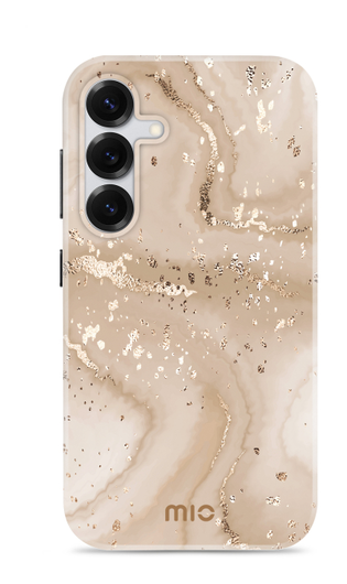 MIO MagSafe / Qi2 Samsung Galaxy S25 Hoesje Back Cover Gold Marble afbeelding 1