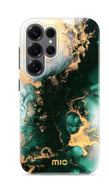 MIO MagSafe / Qi2 Samsung Galaxy S25 Ultra Hoesje Back Cover Green Marble afbeelding