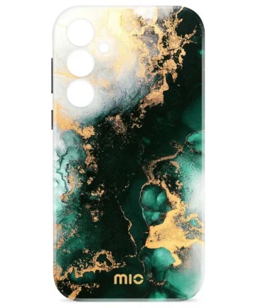 MIO MagSafe / Qi2 Samsung Galaxy S25 Plus Hoesje Hard Shell Cover Green Marble Hoesjes