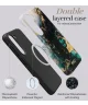 MIO MagSafe / Qi2 Samsung Galaxy S25 Plus Hoesje Hard Shell Cover Green Marble