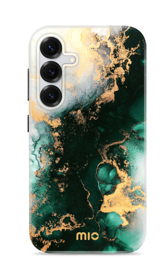 MIO MagSafe / Qi2 Samsung Galaxy S25 Hoesje Back Cover Green Marble afbeelding 1