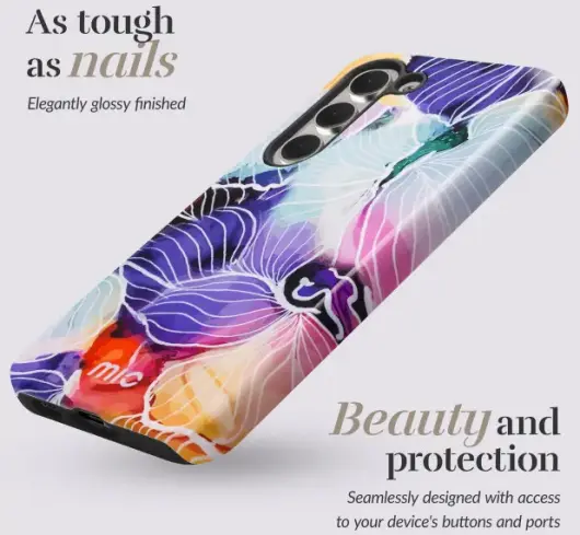 MIO MagSafe / Qi2 Samsung Galaxy S25 Ultra Hoesje Back Cover Flowers afbeelding 2