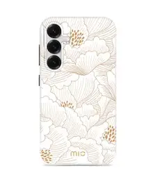 MIO MagSafe / Qi2 Samsung Galaxy S25 Hoesje Back Cover White Roses afbeelding