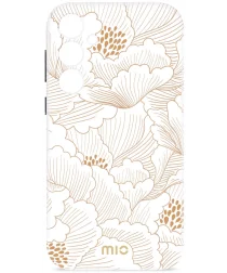 MIO MagSafe / Qi2 Samsung Galaxy S25 Hoesje Hard Shell Back Cover White Roses