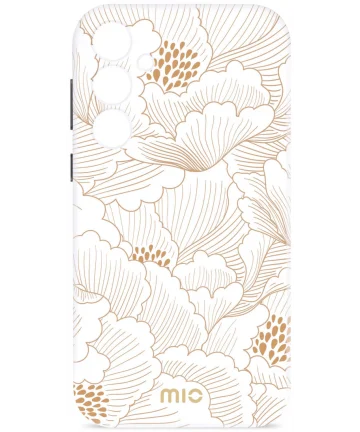 MIO MagSafe / Qi2 Samsung Galaxy S25 Hoesje Hard Shell Back Cover White Roses Hoesjes