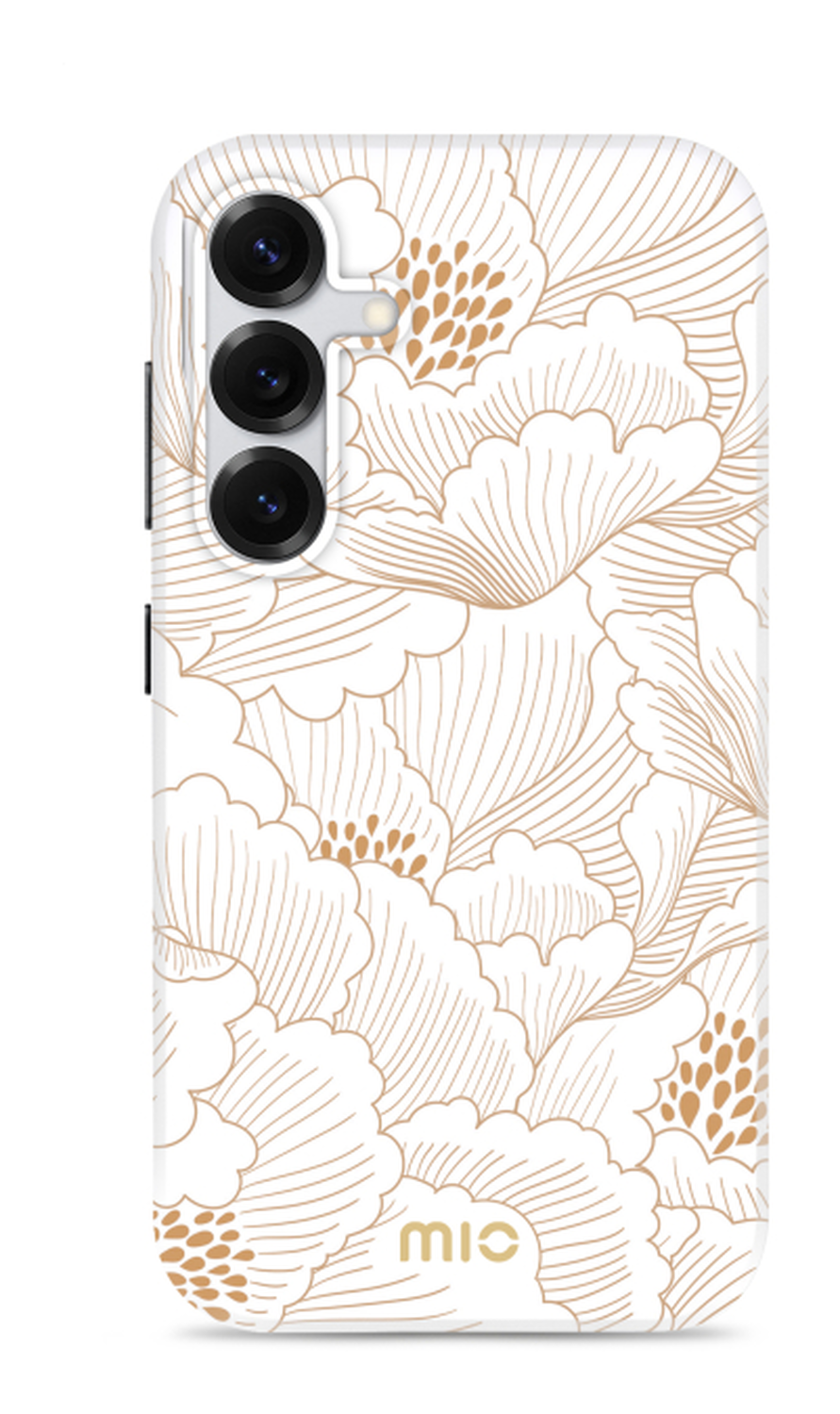 MIO MagSafe / Qi2 Samsung Galaxy S25 Hoesje Back Cover White Roses afbeelding 1