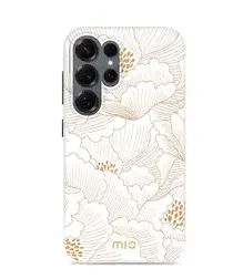 MIO MagSafe / Qi2 Samsung Galaxy S25 Ultra Hoesje Back Cover White Roses afbeelding