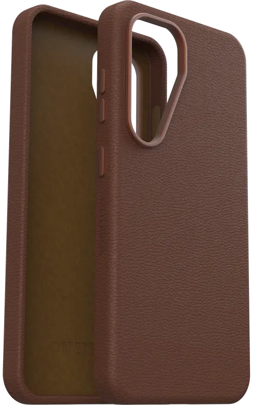 OtterBox Symmetry Cactus Leer Samsung Galaxy S25 Hoesje Back Cover Bruin afbeelding 2