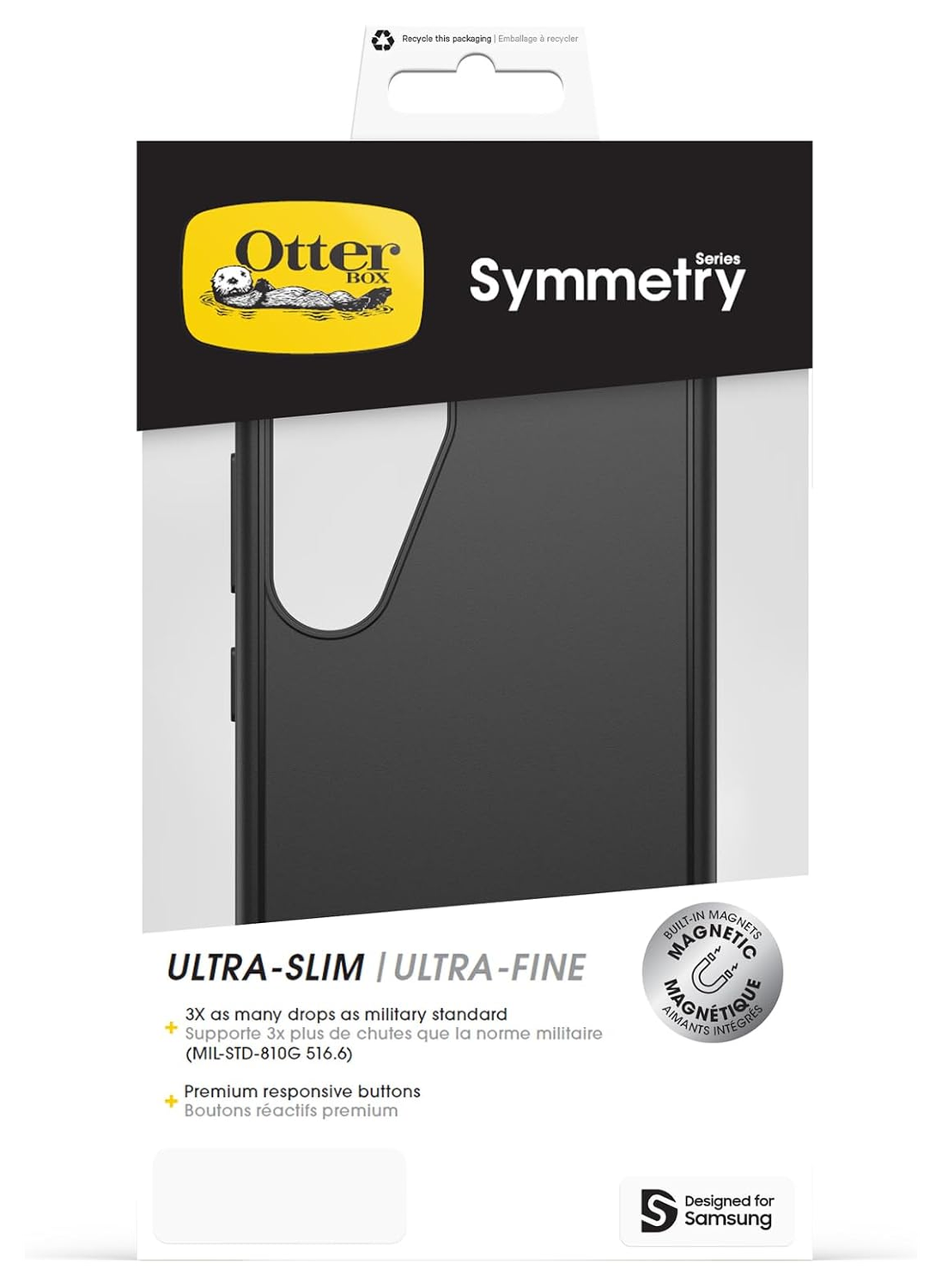 OtterBox Symmetry Samsung Galaxy S25 Hoesje MagSafe Back Cover Zwart afbeelding 5