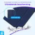 Apple iPad 10.2 (2019/2020/2021) Hoes Luxe Tri-Fold Book Case Kunst Leer Blauw afbeelding 2