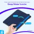 Apple iPad 10.2 (2019/2020/2021) Hoes Luxe Tri-Fold Book Case Kunst Leer Blauw afbeelding 3