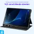 Samsung Galaxy Tab A 10.1 (2016) Hoes Luxe Tri-Fold Book Case Kunst Leer Zwart afbeelding 5