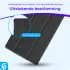 Samsung Galaxy Tab A 10.1 (2019) Hoes Luxe Tri-Fold Book Case Kunst Leer Zwart afbeelding 2