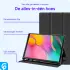 Samsung Galaxy Tab A 10.1 (2019) Hoes Luxe Tri-Fold Book Case Kunst Leer Zwart afbeelding 3