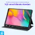 Samsung Galaxy Tab A 10.1 (2019) Hoes Luxe Tri-Fold Book Case Kunst Leer Zwart afbeelding 5