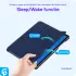 Samsung Galaxy Tab A 10.1 (2019) Hoes Luxe Tri-Fold Book Case Kunst Leer Blauw afbeelding 7