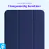 Samsung Galaxy Tab A 10.1 (2019) Hoes Luxe Tri-Fold Book Case Kunst Leer Blauw afbeelding 6