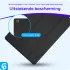 Samsung Galaxy Tab A7 Lite Hoes Luxe Tri-Fold Book Case Kunst Leer Zwart afbeelding 2