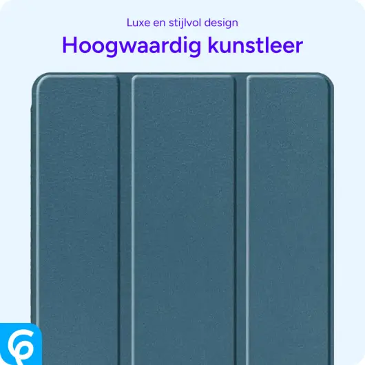 Samsung Galaxy Tab A7 Lite Hoes Luxe Tri-Fold Book Case Kunst Leer Blauw afbeelding 6
