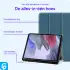 Samsung Galaxy Tab A7 Lite Hoes Luxe Tri-Fold Book Case Kunst Leer Blauw afbeelding 3