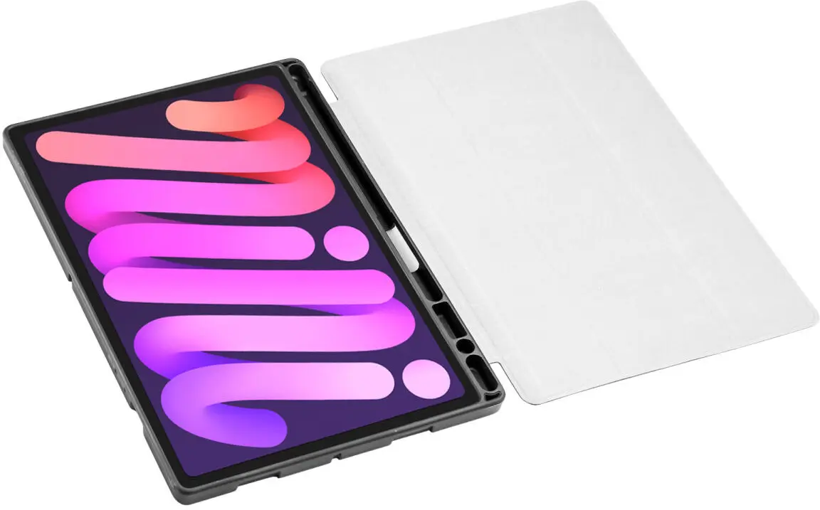 Samsung Galaxy Tab A8 Hoes Luxe Tri-Fold Book Case Kunst Leer Blauw afbeelding 12