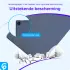 Samsung Galaxy Tab A8 Hoes Luxe Tri-Fold Book Case Kunst Leer Blauw afbeelding 2