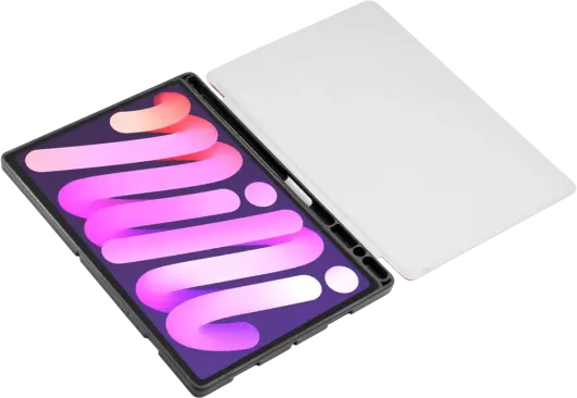 Samsung Galaxy Tab A8 Hoes Luxe Tri-Fold Book Case Kunst Leer Rood afbeelding 12