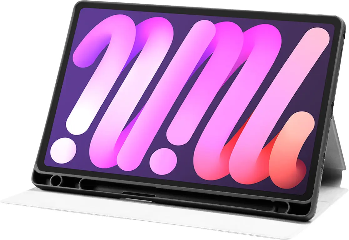 Samsung Galaxy Tab A8 Hoes Luxe Tri-Fold Book Case Kunst Leer Roze afbeelding 10